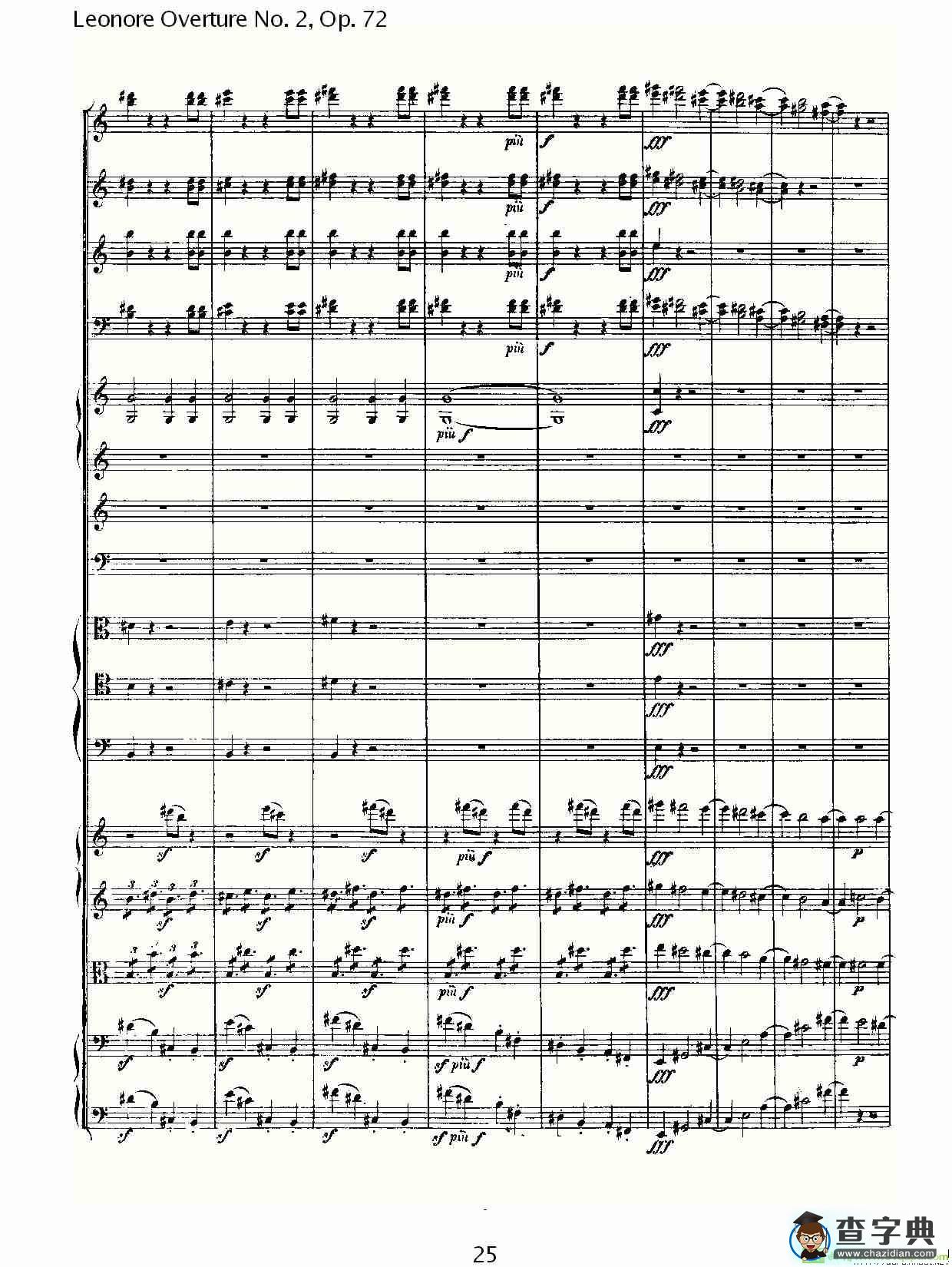 Leonore Overture No. 2，Op. 72简谱