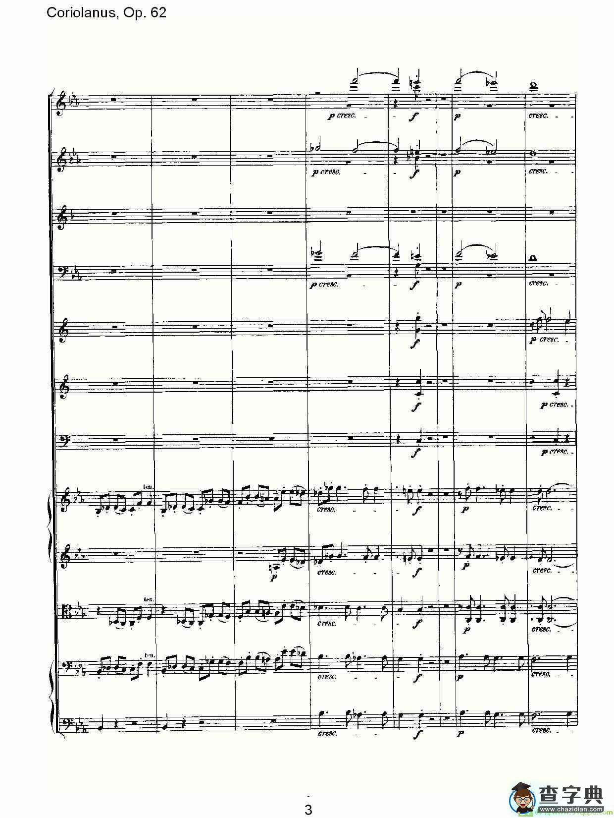 Coriolanus，Op.62简谱