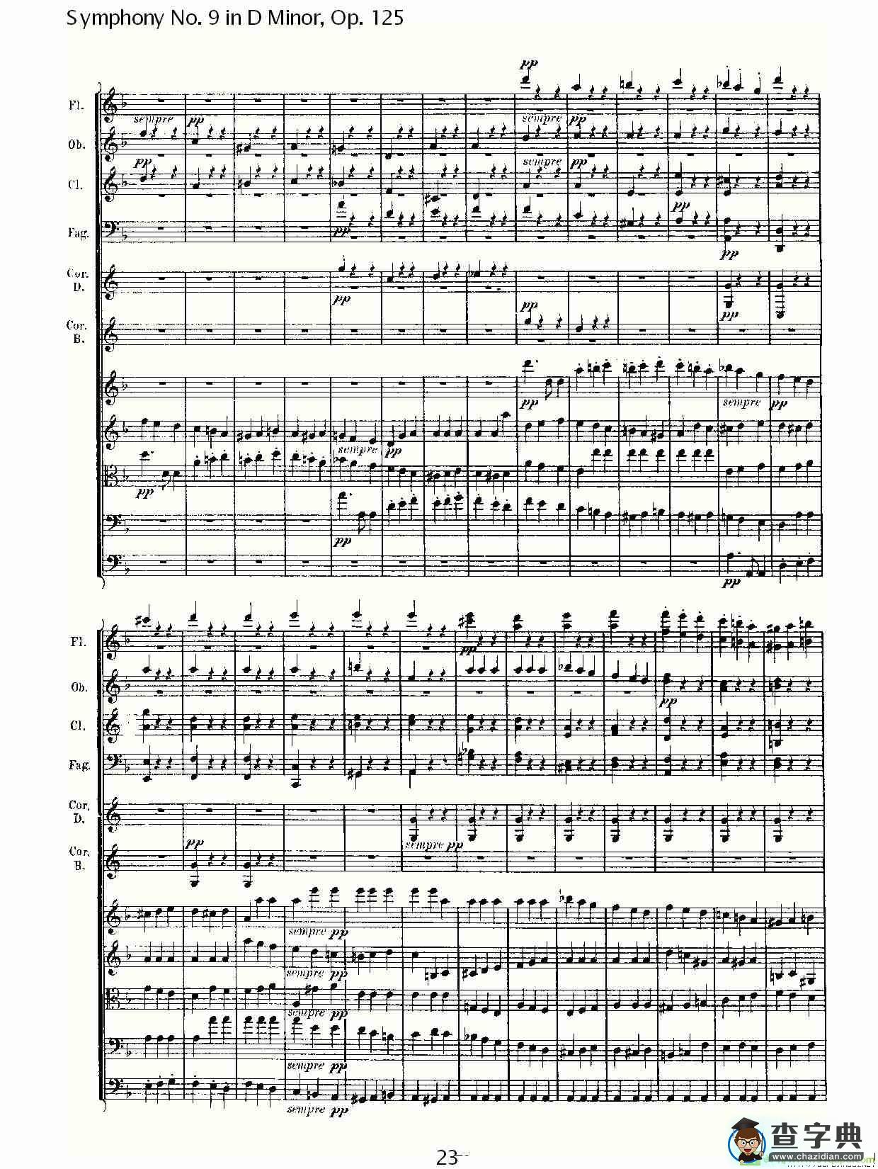 D小调第九交响曲 Op.125第二乐章简谱(路德维西·冯·贝多芬演唱)