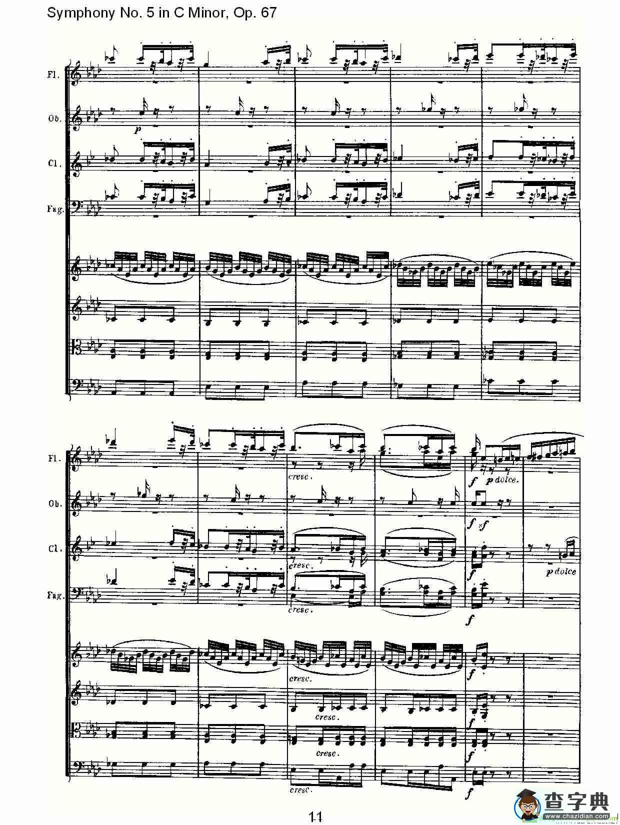 C小调第五交响曲 Op.67第二乐章简谱(路德维西·冯·贝多芬演唱)