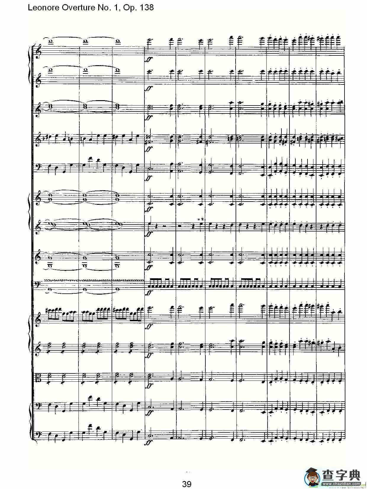 Leonore Overture No. 1, Op. 138简谱(路德维西·冯·贝多芬演唱)