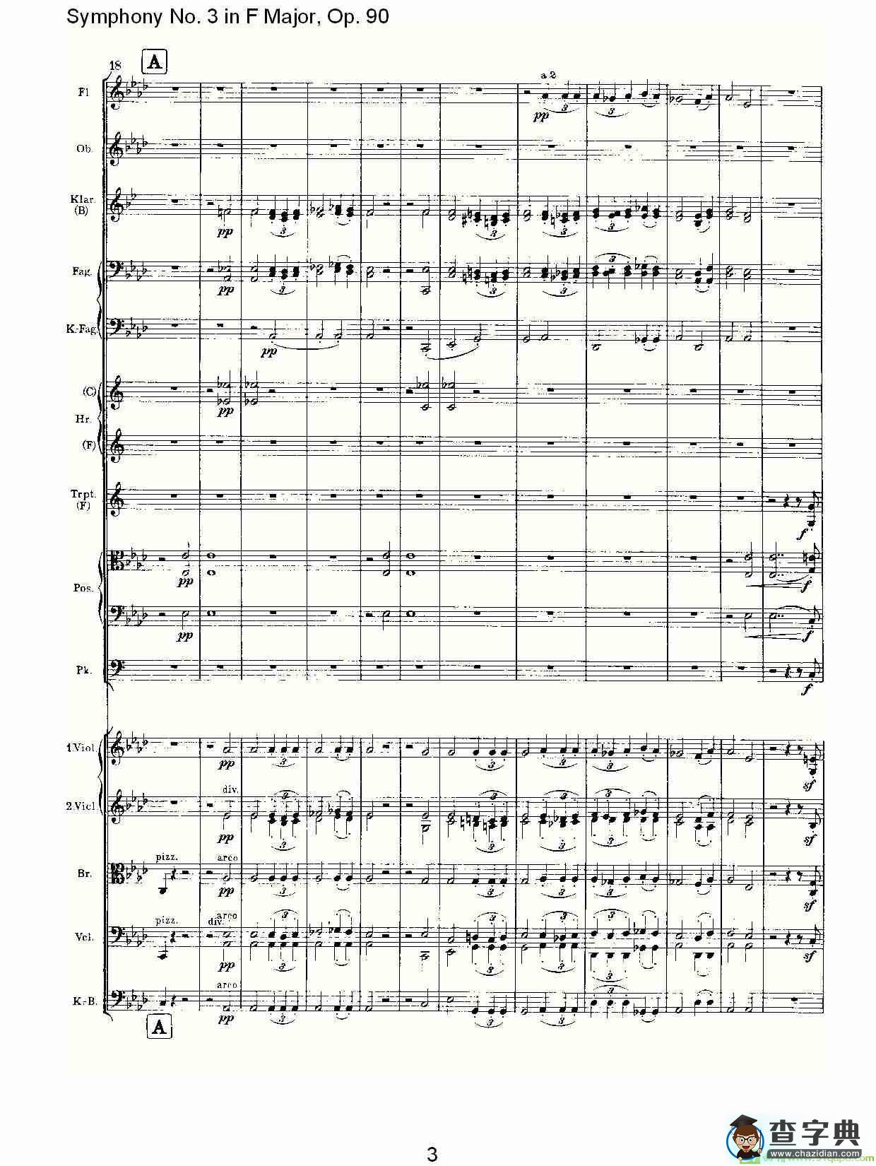 F大调第三交响曲, Op.90第四乐章简谱(约翰内斯·勃拉姆斯演唱)