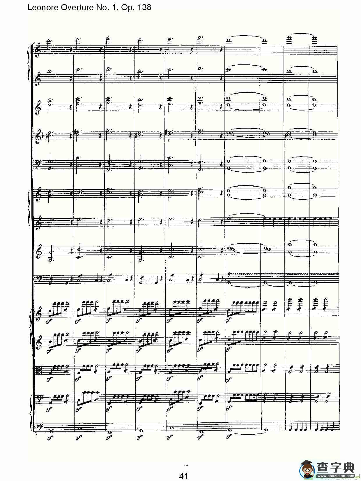 Leonore Overture No. 1, Op. 138简谱(路德维西·冯·贝多芬演唱)