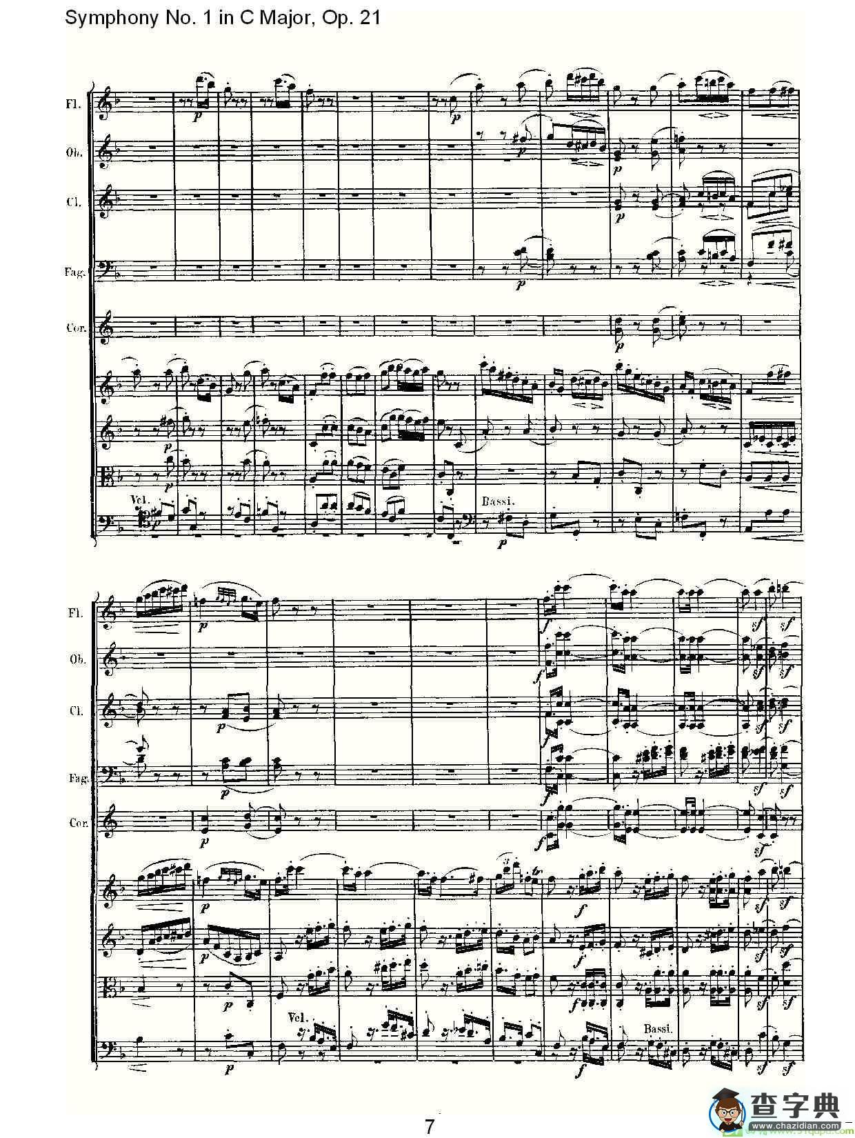 Symphony No. 1 in C Major, Op. 21简谱(路德维西·冯·贝多芬演唱)