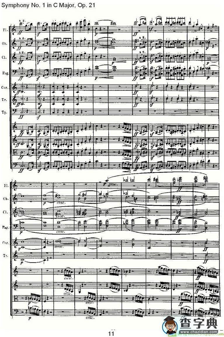 Symphony No. 1 in C Major, Op. 21简谱(贝多芬演唱)