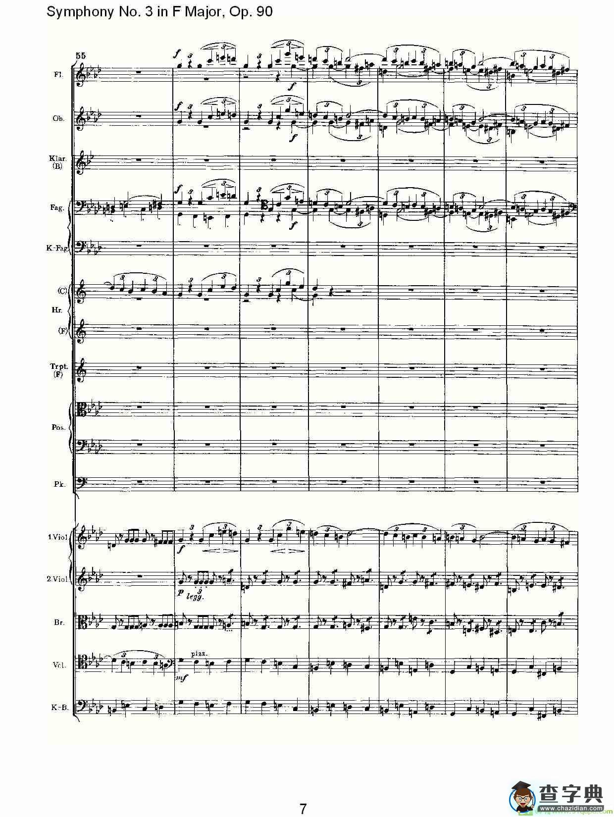 F大调第三交响曲, Op.90第四乐章简谱(约翰内斯·勃拉姆斯演唱)