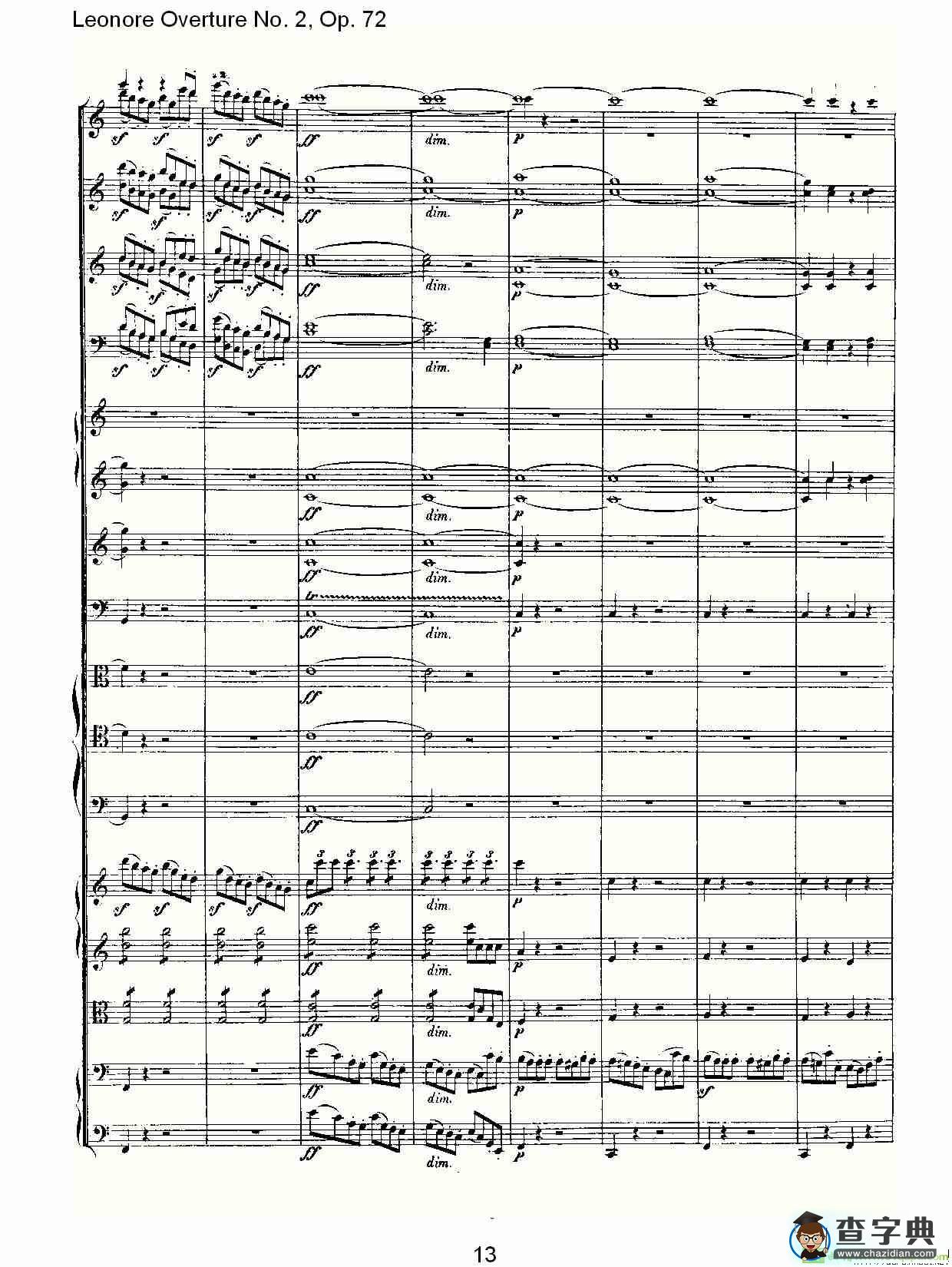 Leonore Overture No. 2，Op. 72简谱