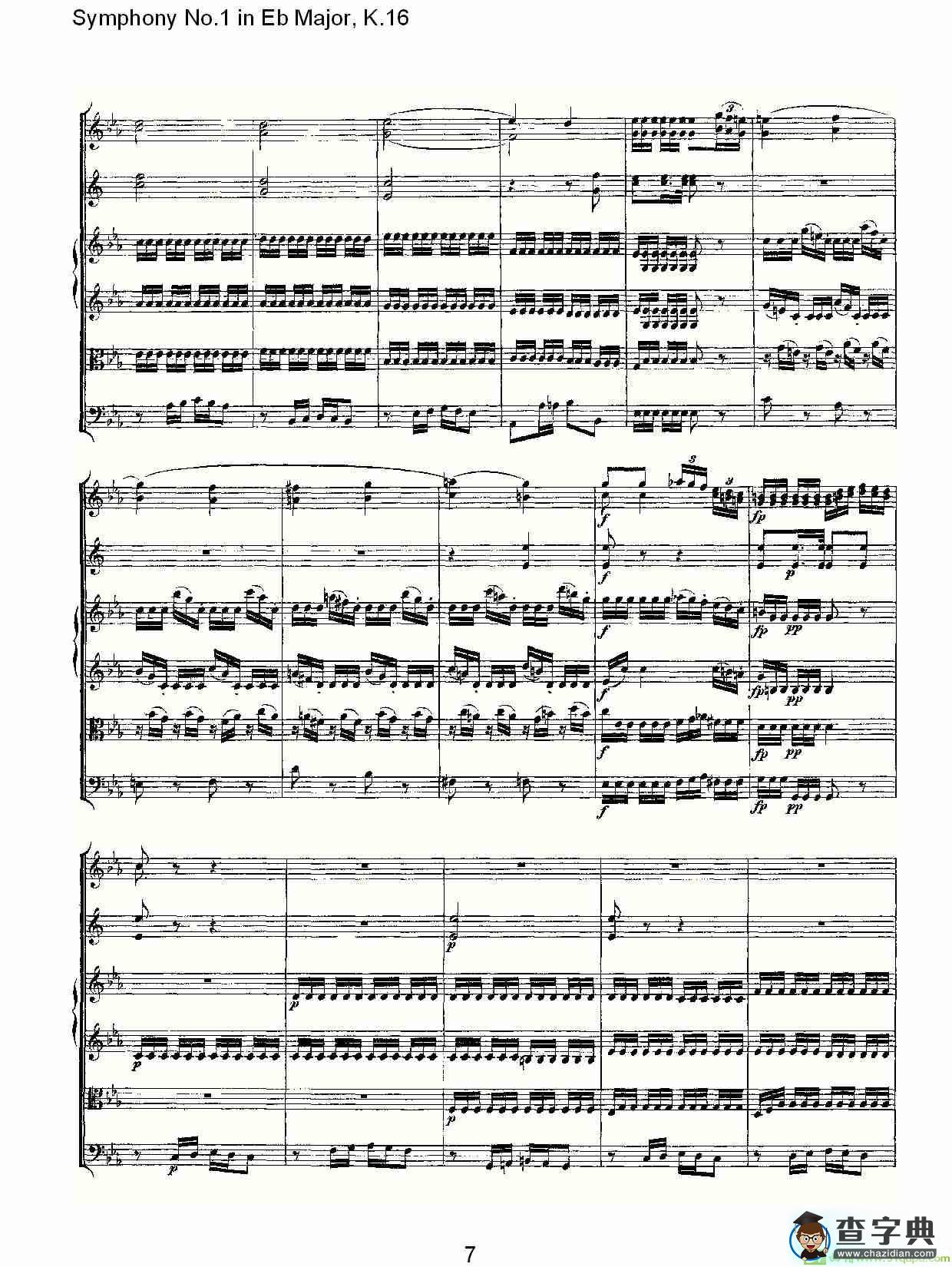 Symphony No.1 in Eb Major，K.16简谱
