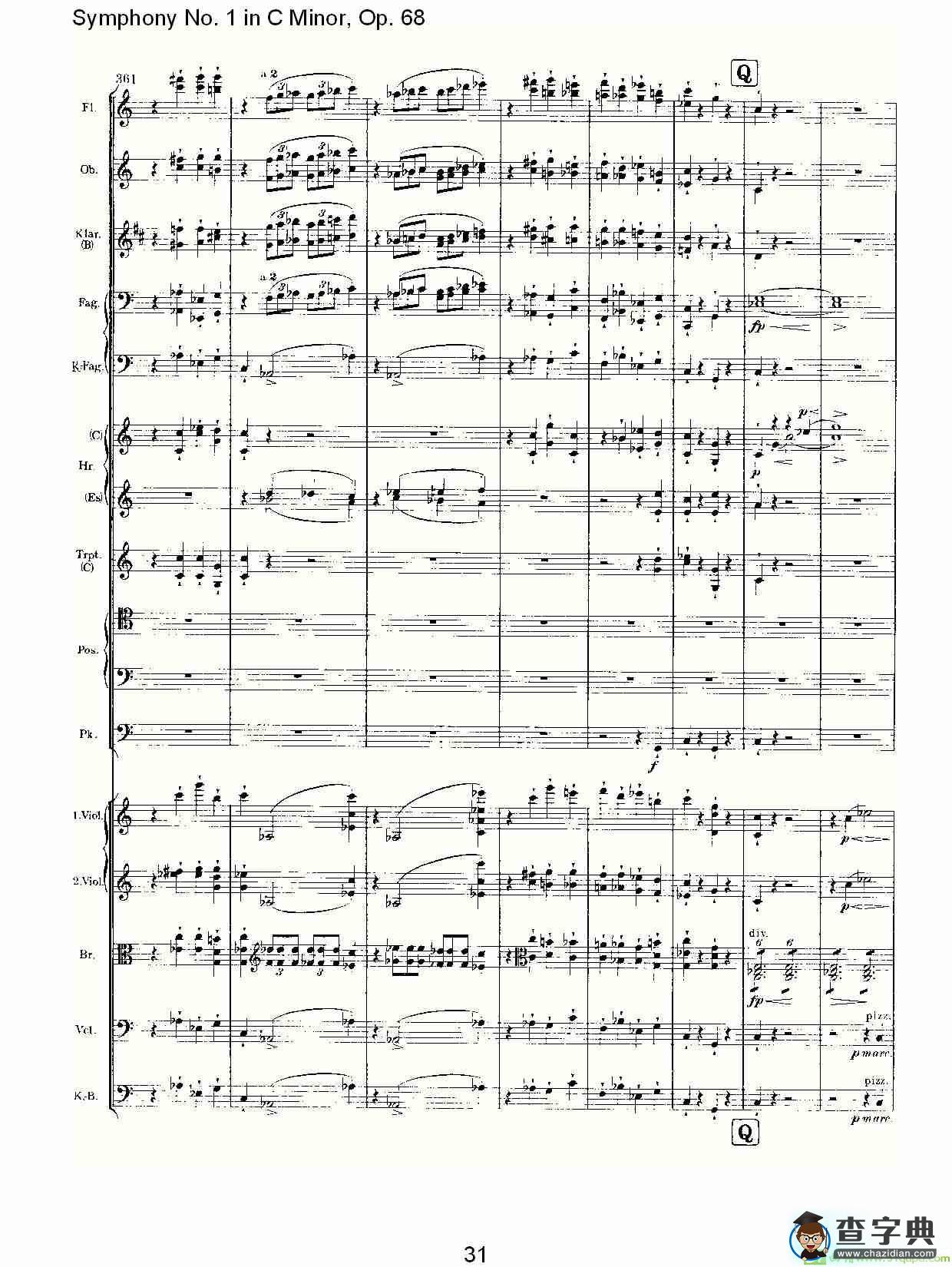 C小调第一交响曲, Op.68 第四乐章简谱(约翰内斯·勃拉姆斯演唱)