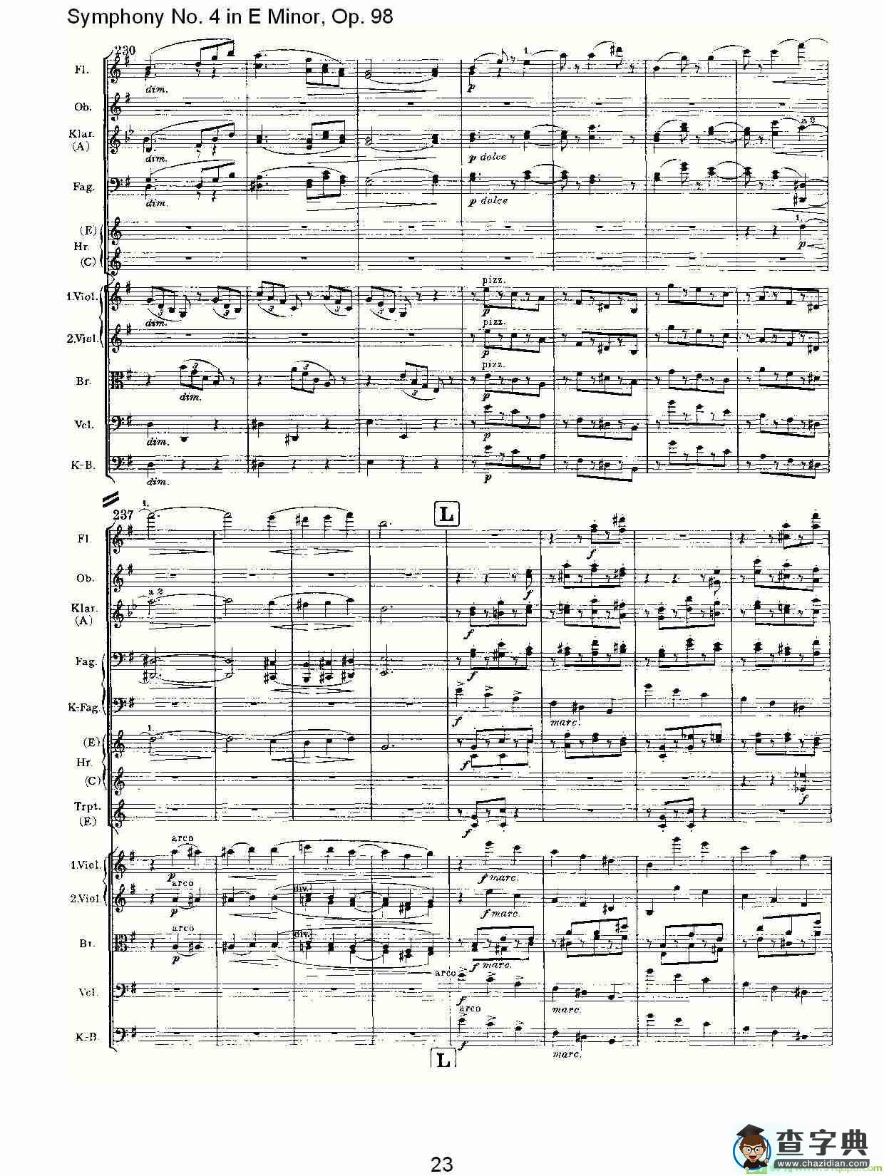 E小调第四交响曲, Op.98 第四乐章简谱(约翰内斯·勃拉姆斯演唱)
