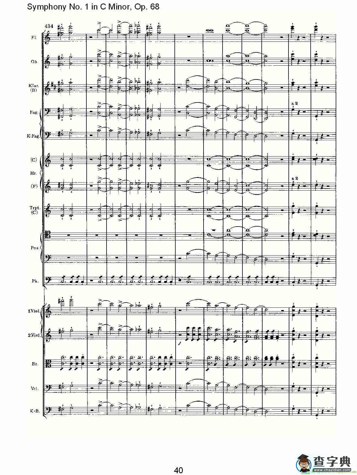 C小调第一交响曲, Op.68 第四乐章简谱(约翰内斯·勃拉姆斯演唱)