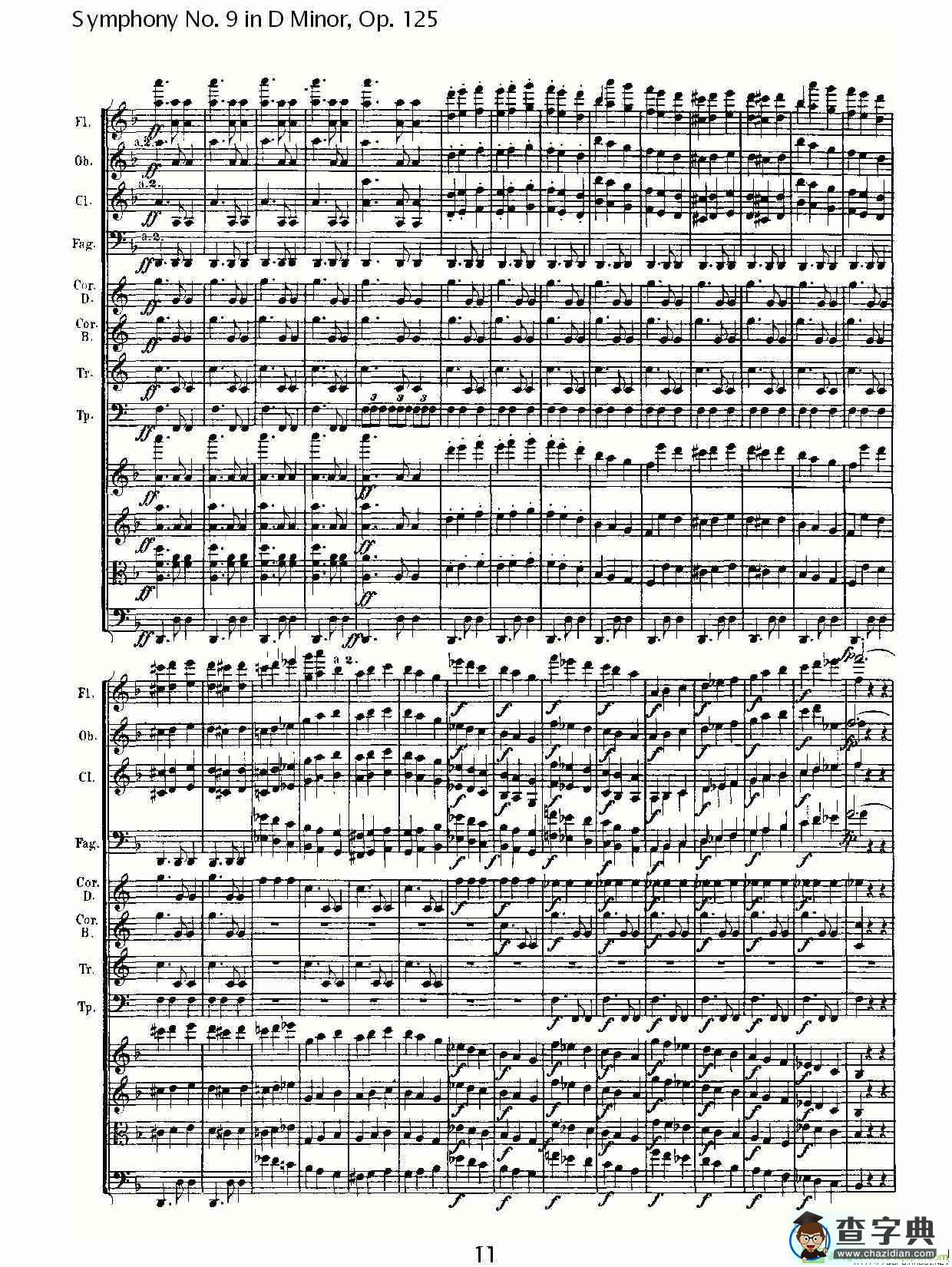 D小调第九交响曲 Op.125第二乐章简谱(路德维西·冯·贝多芬演唱)