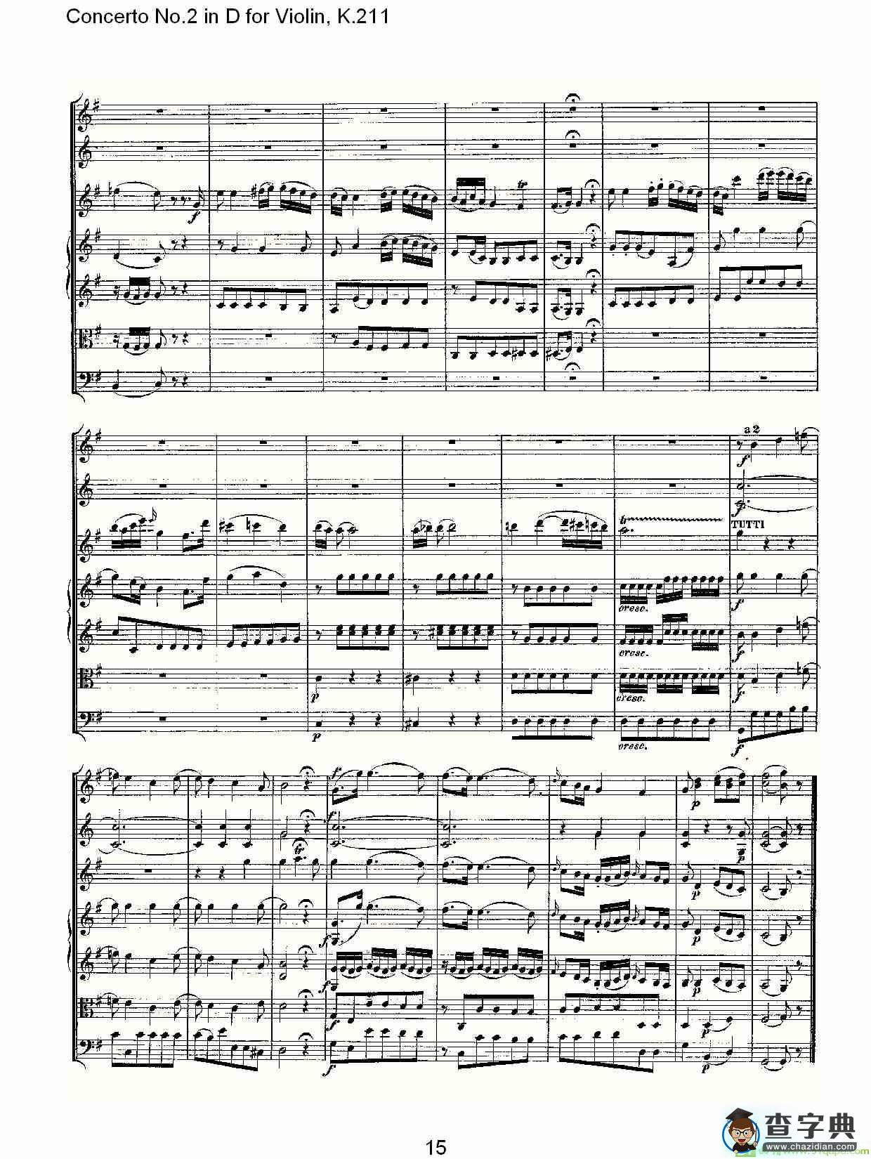 Concerto No.2 in D for Violin, K.211简谱(沃尔夫冈·阿马多伊斯·莫扎特演唱)