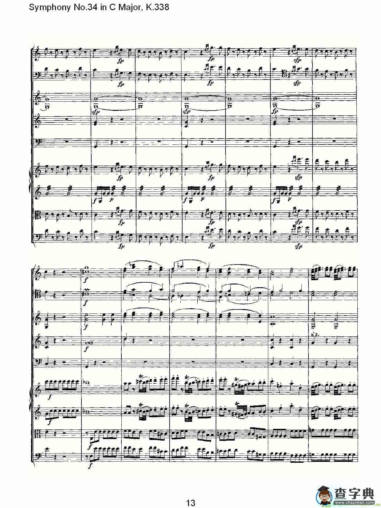 Symphony No.34 in C Major, K.338简谱