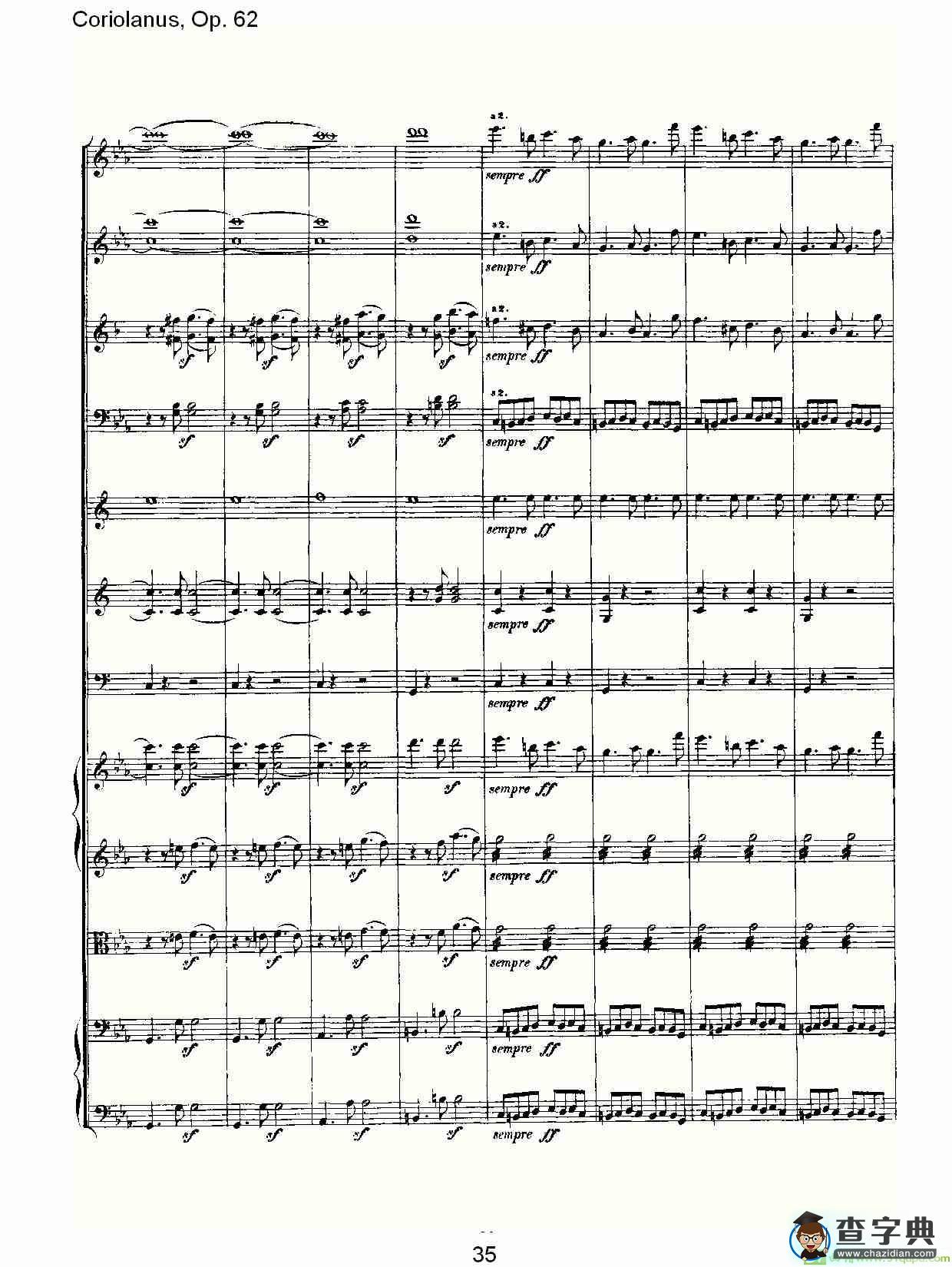 Coriolanus，Op.62简谱