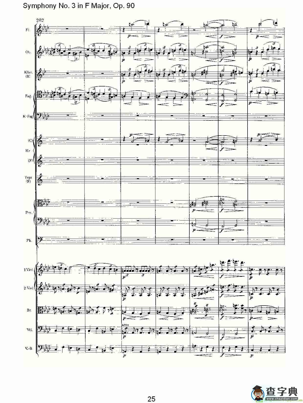 F大调第三交响曲, Op.90第四乐章简谱(约翰内斯·勃拉姆斯演唱)