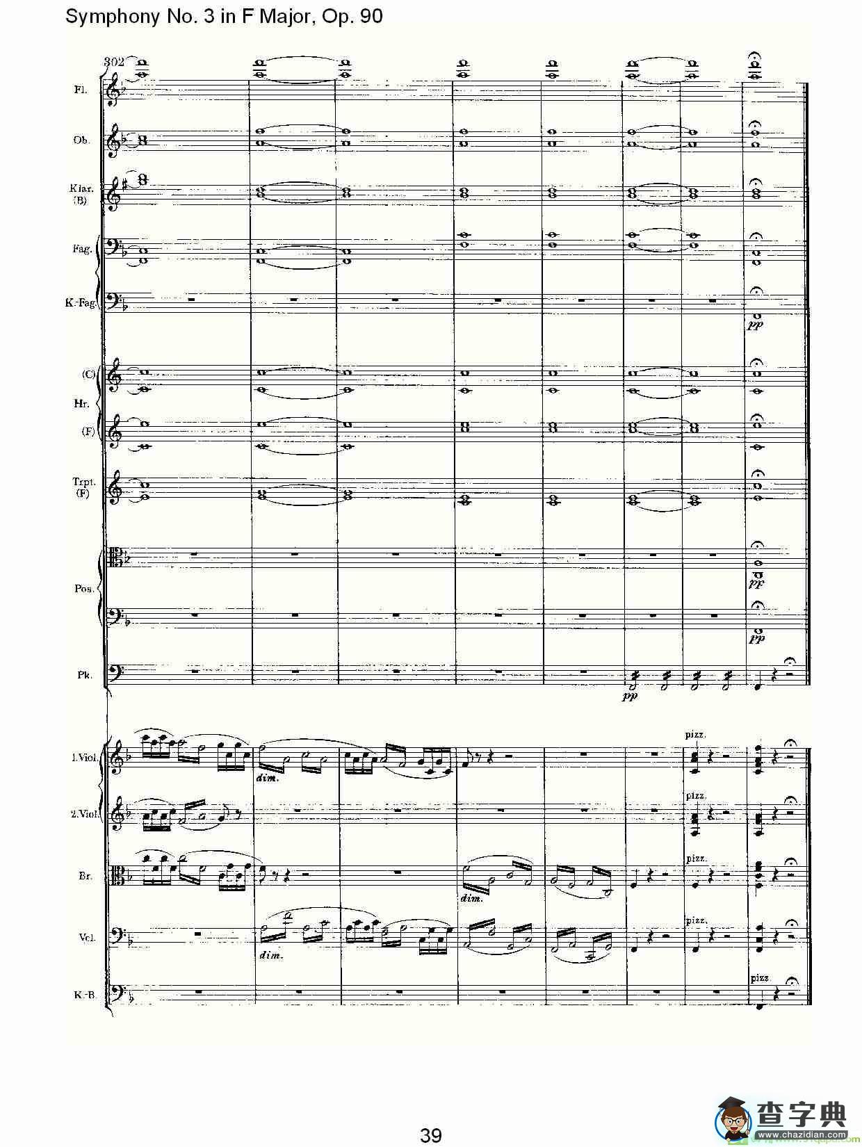 F大调第三交响曲, Op.90第四乐章简谱(约翰内斯·勃拉姆斯演唱)