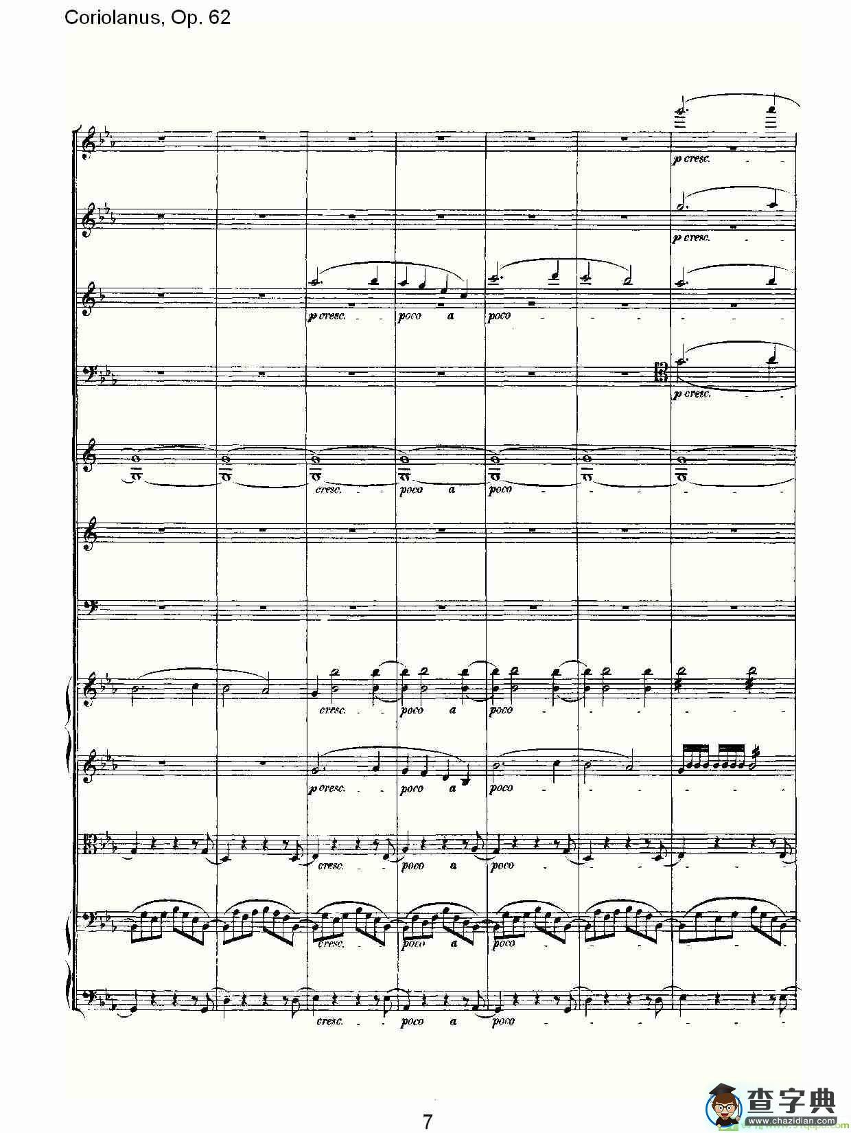 Coriolanus，Op.62简谱