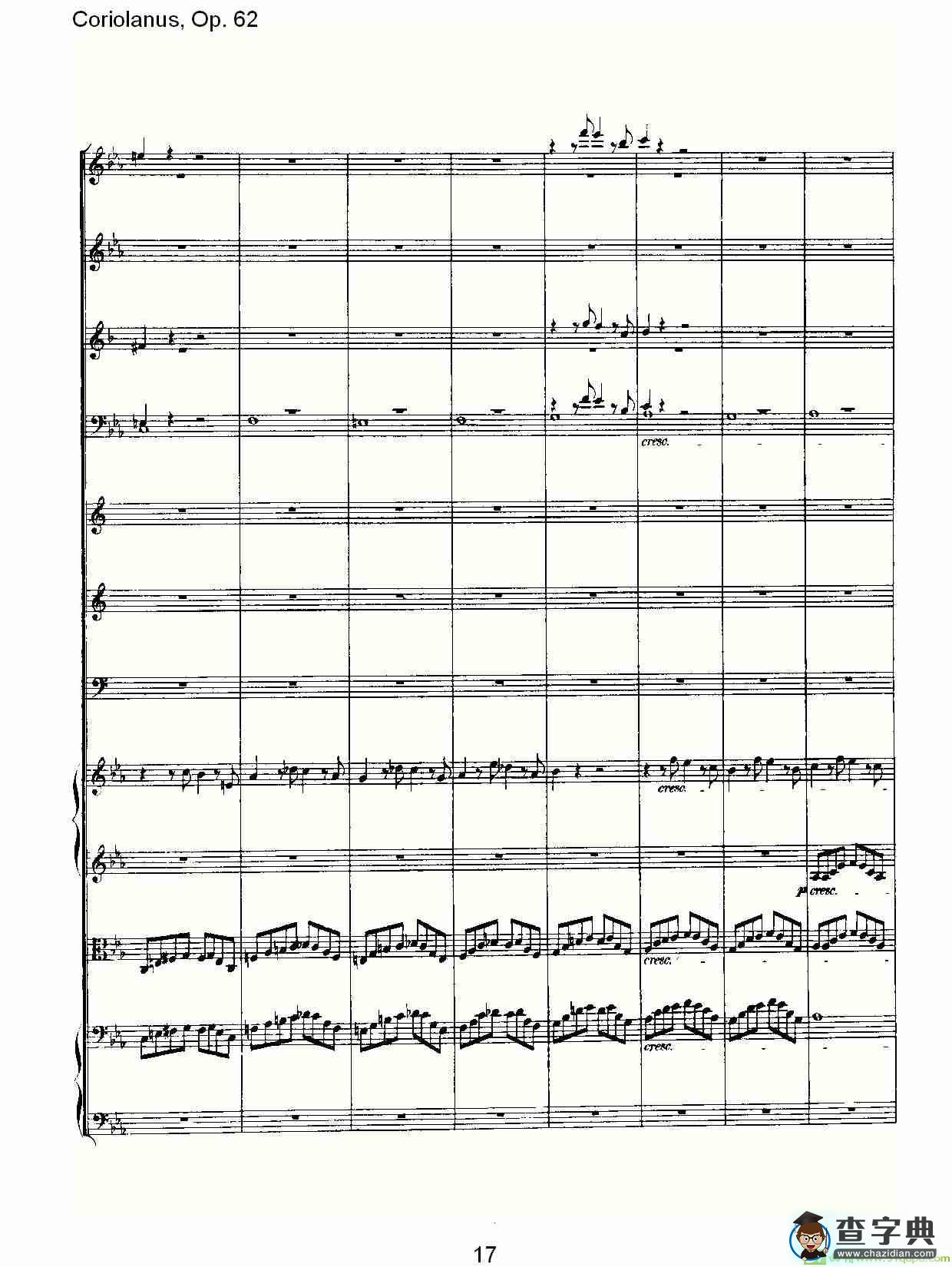 Coriolanus，Op.62简谱