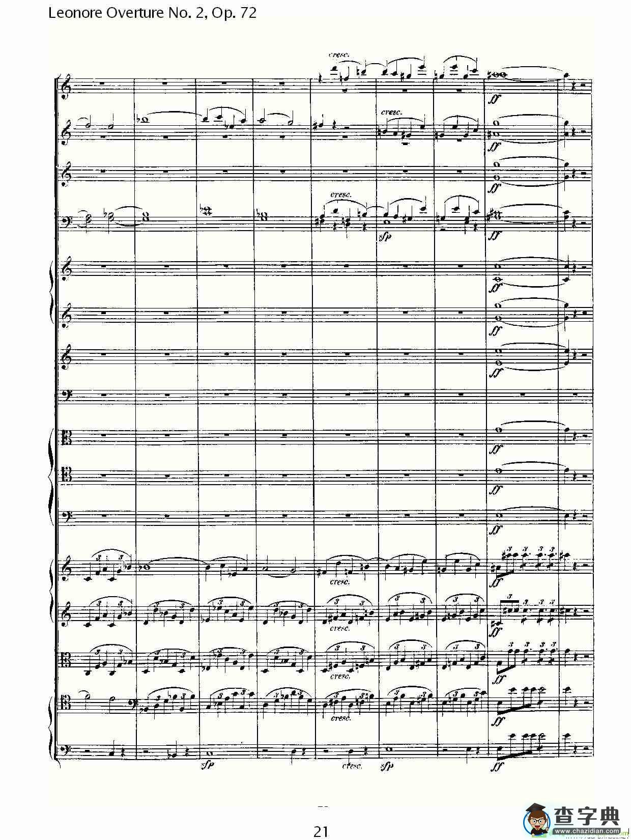 Leonore Overture No. 2，Op. 72简谱