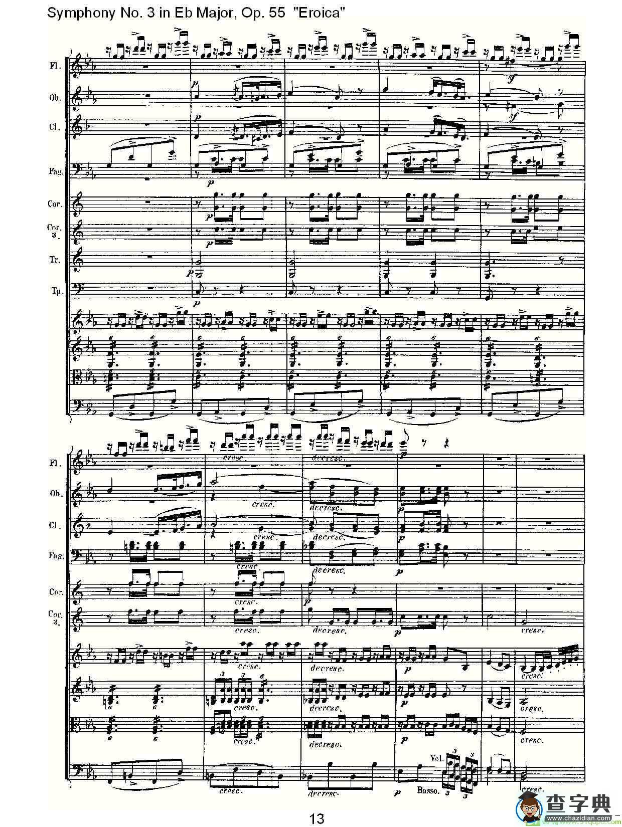 英雄交响曲简谱(路德维西·冯·贝多芬演唱)