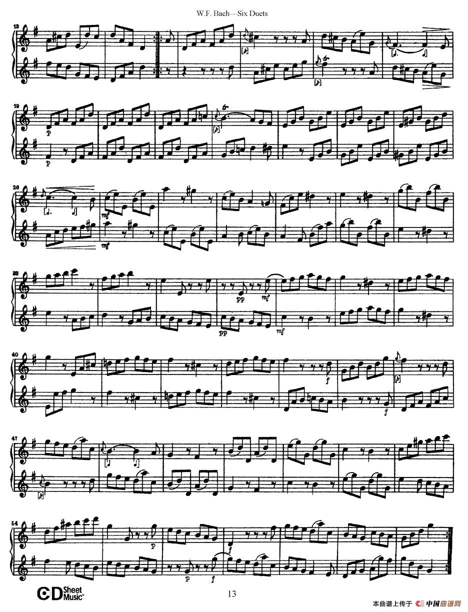 Six Duets（6首二重奏）（2）萨克斯谱