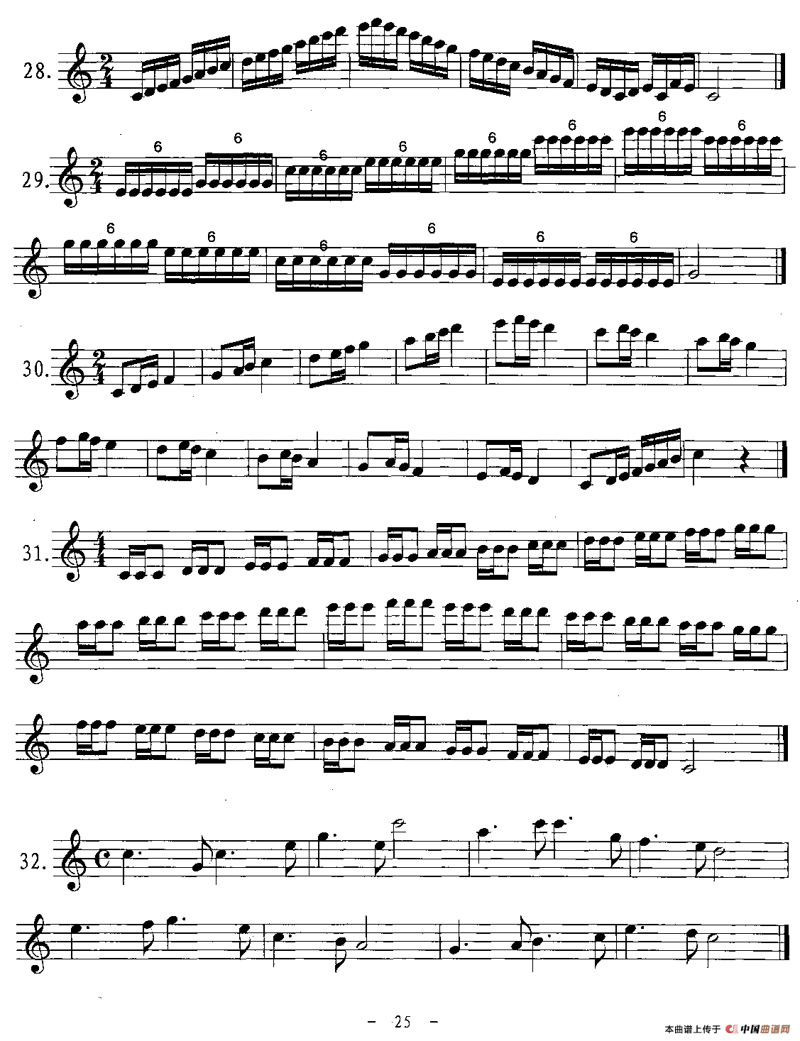 G大调基本练习曲萨克斯谱