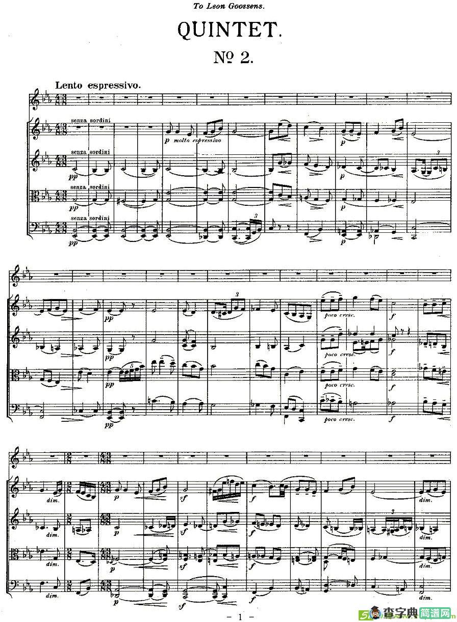 QUINTET.No2.简谱