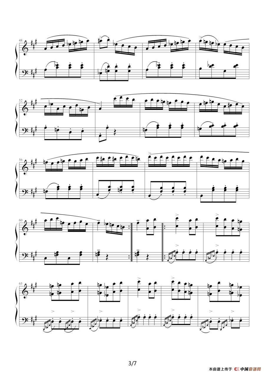 土耳其进行曲（阿拉伯音阶版）钢琴谱