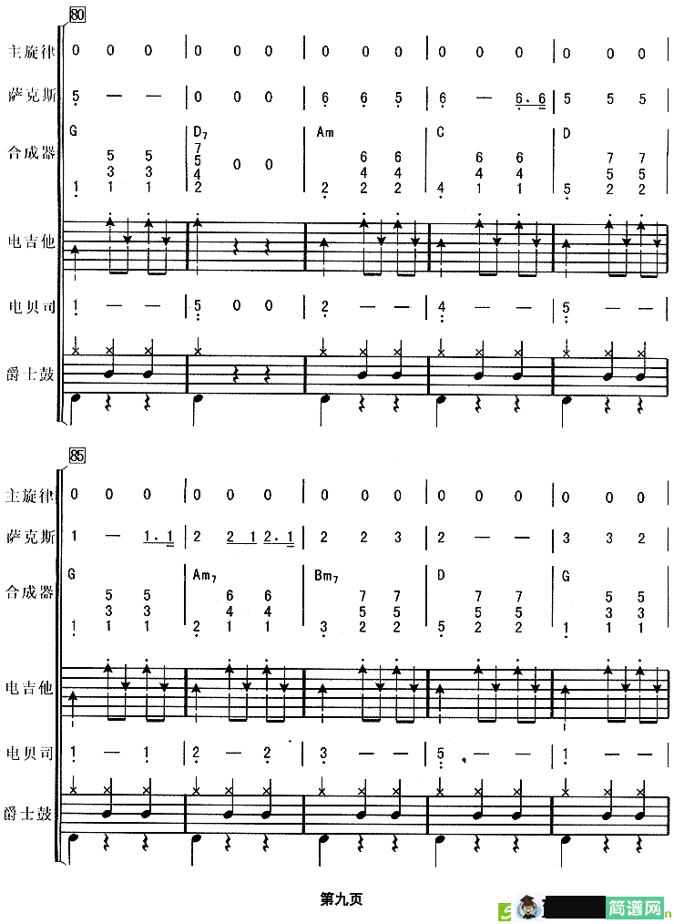 真心英雄简谱(李宗盛作曲)