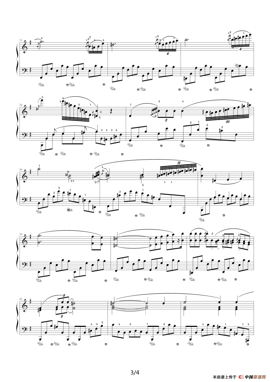 e小调夜曲，Op.72,No.1（肖邦第19号夜曲）钢琴谱