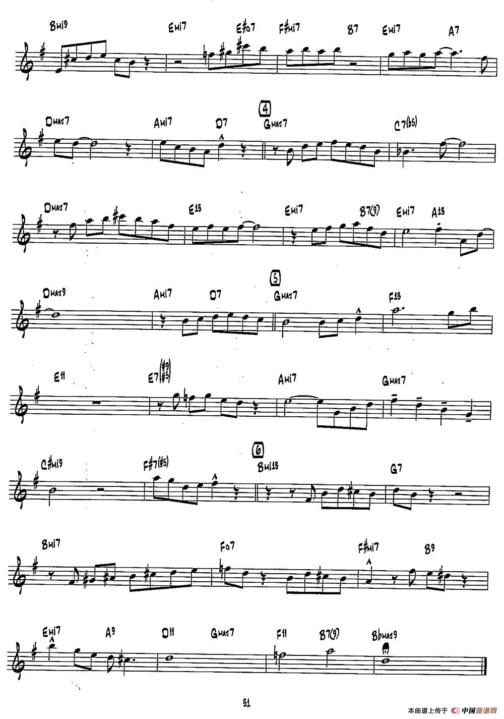 MALCOMS TUNE（15首爵士练习曲之14）萨克斯谱