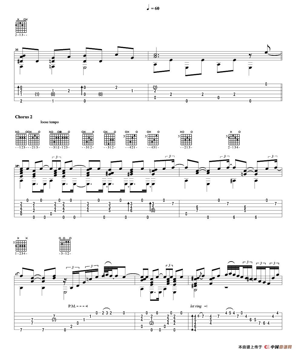 tommy emmanuel：over the rainbow(1)（指弹吉他）吉他谱