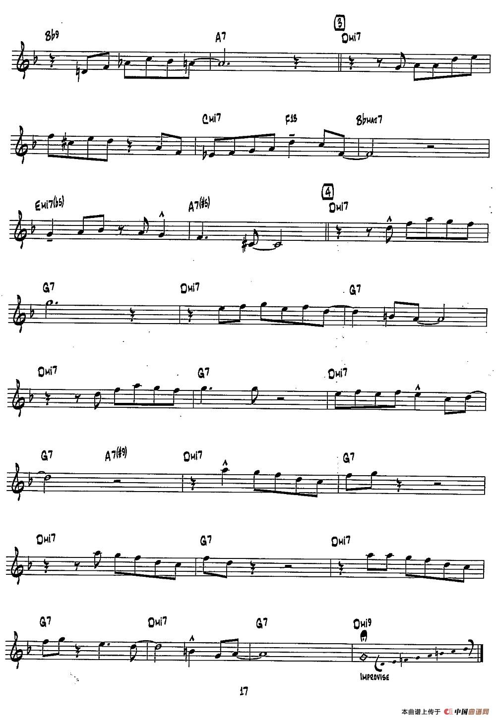 BOSSA（15首爵士练习曲之7）萨克斯谱