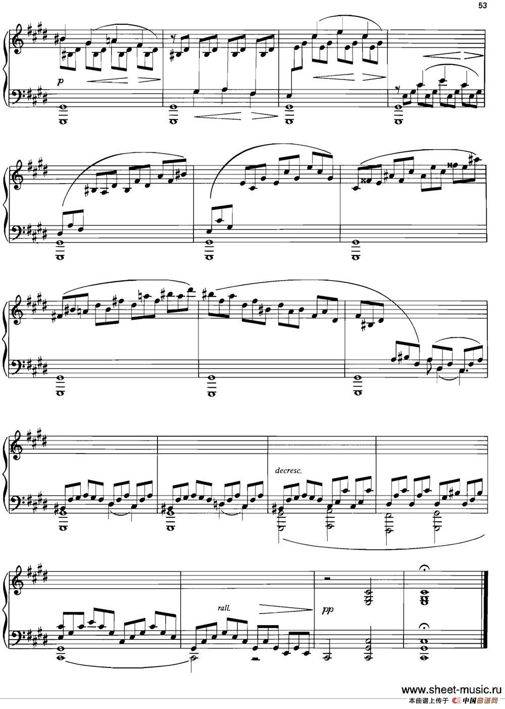 SONATE AU CLAIR DE LUNE（MOONLIGHT SONATA）钢琴谱