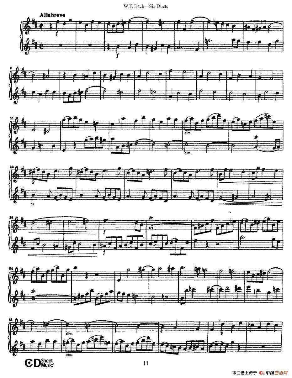 Six Duets（6首二重奏）（2）萨克斯谱