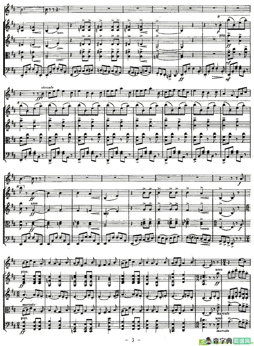QUINTET.No3.简谱