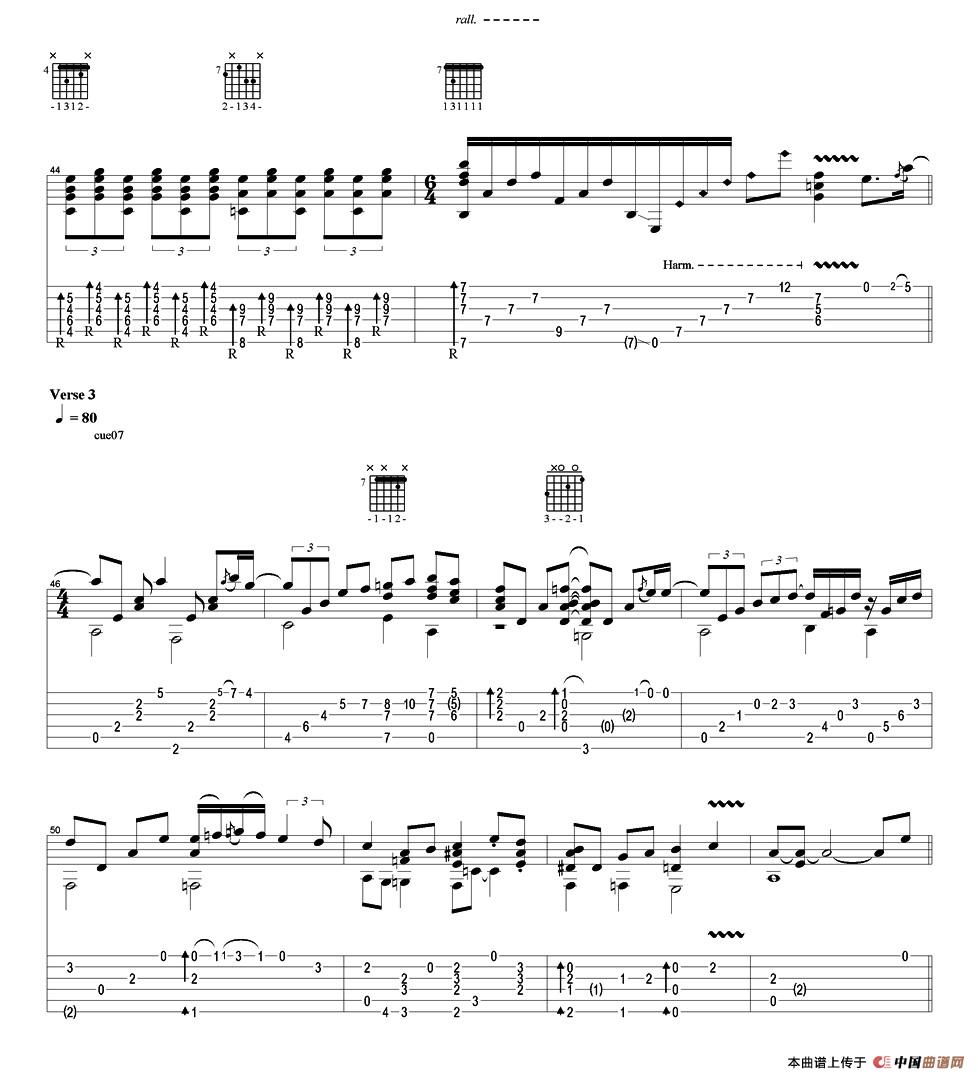 tommy emmanuel：over the rainbow(1)（指弹吉他）吉他谱