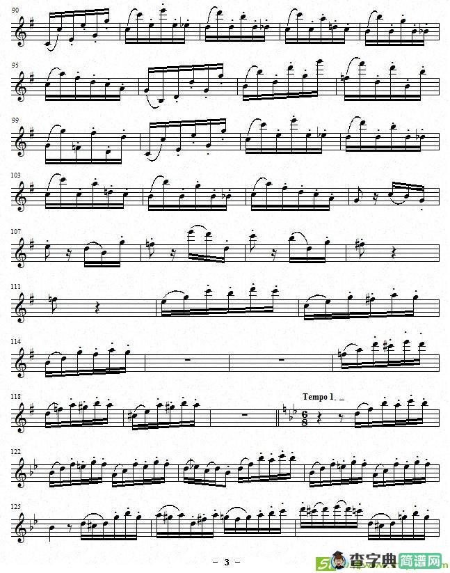 《练习曲》之26简谱