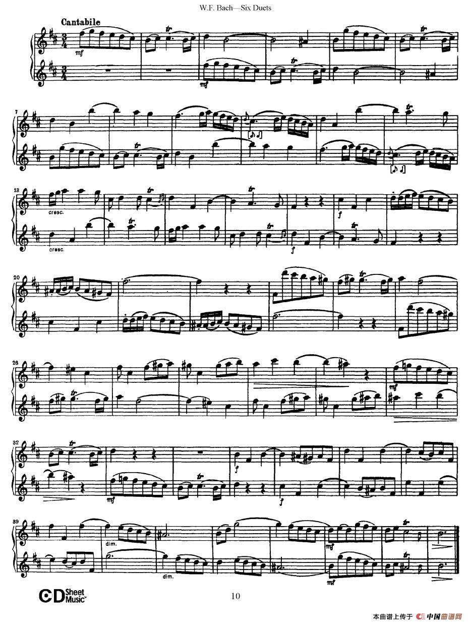 Six Duets（6首二重奏）（2）萨克斯谱