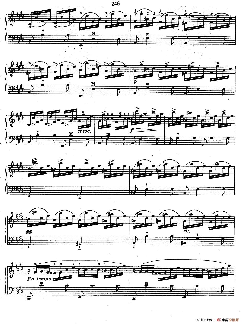 即兴幻想曲 OP.66手风琴谱/简谱