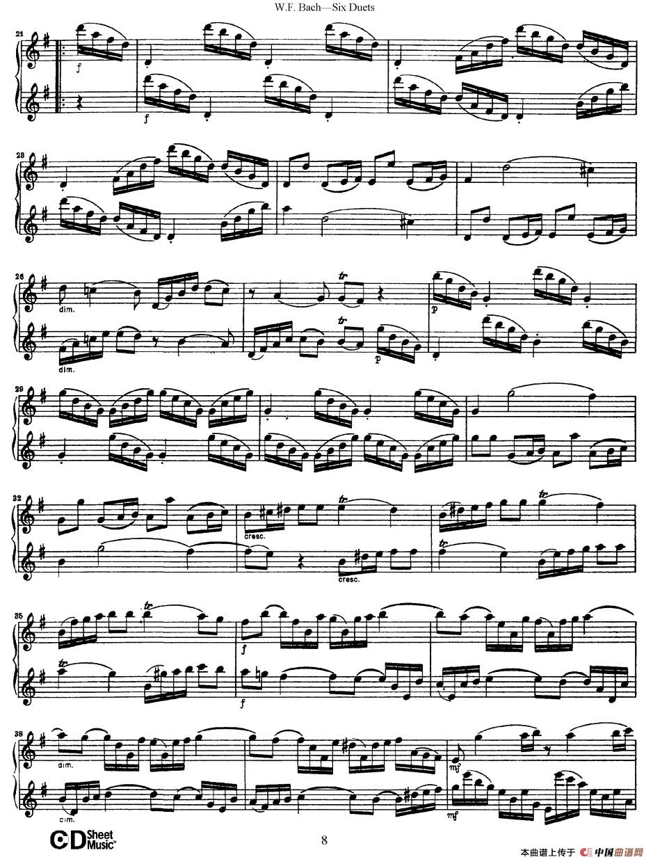 Six Duets（6首二重奏）（2）萨克斯谱