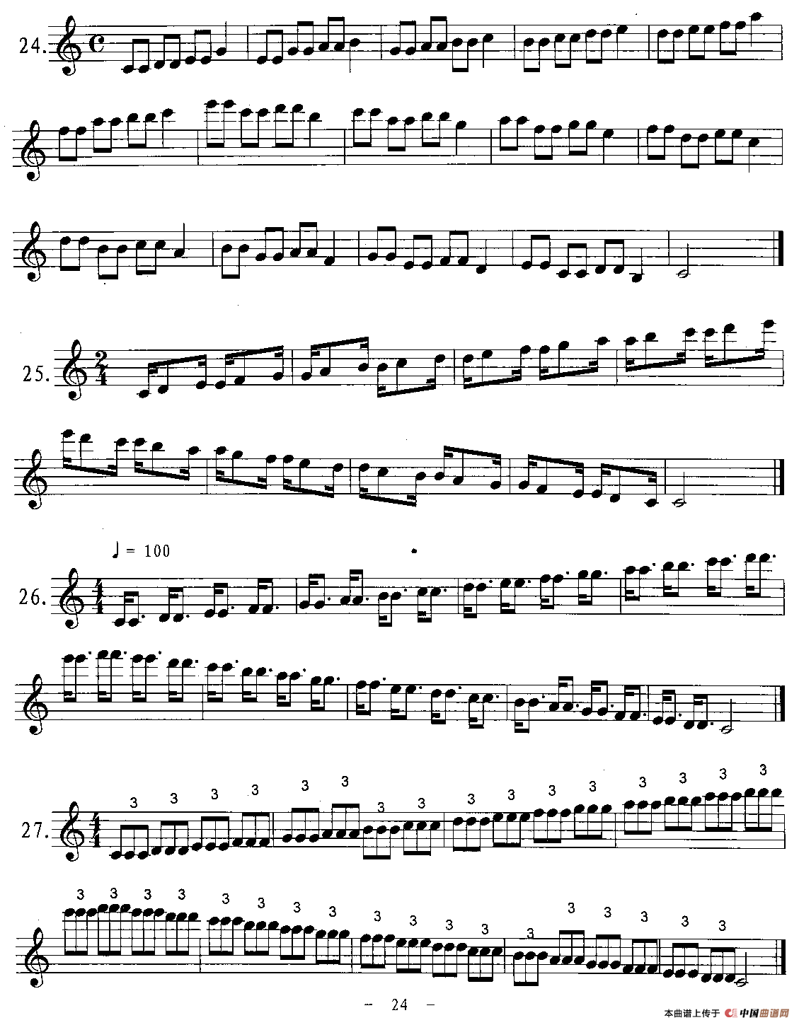 G大调基本练习曲萨克斯谱