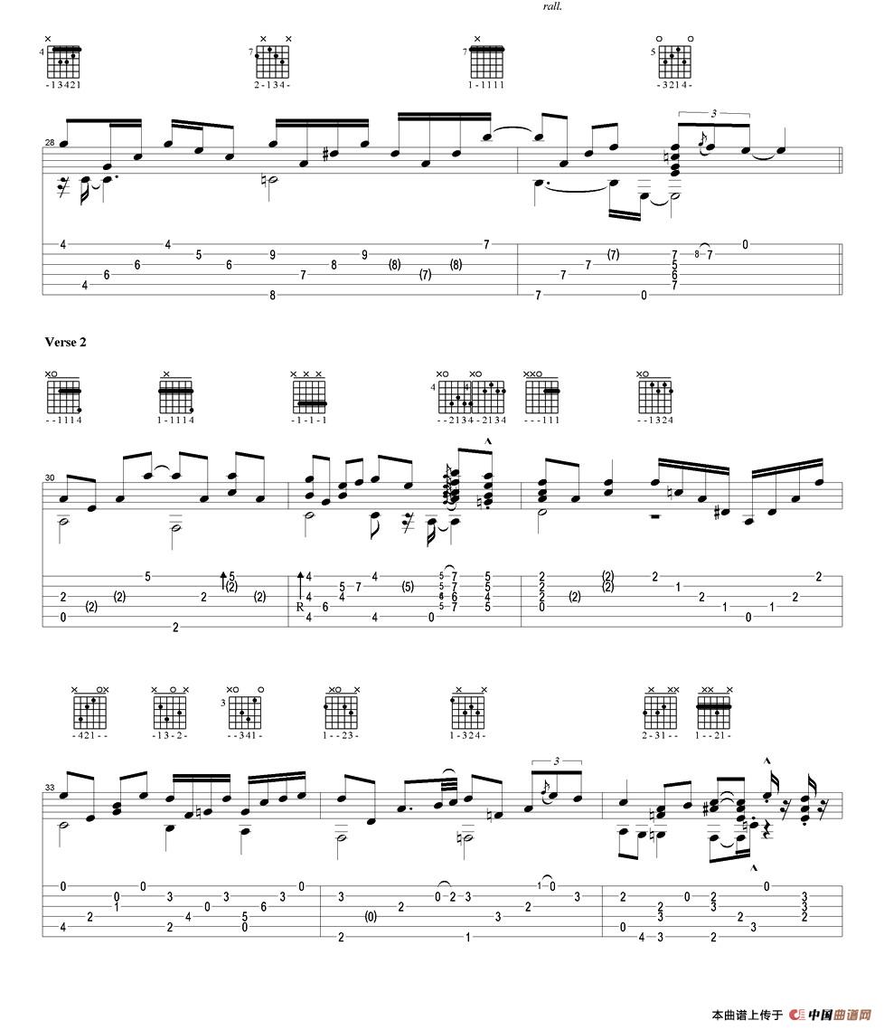 tommy emmanuel：over the rainbow(1)（指弹吉他）吉他谱