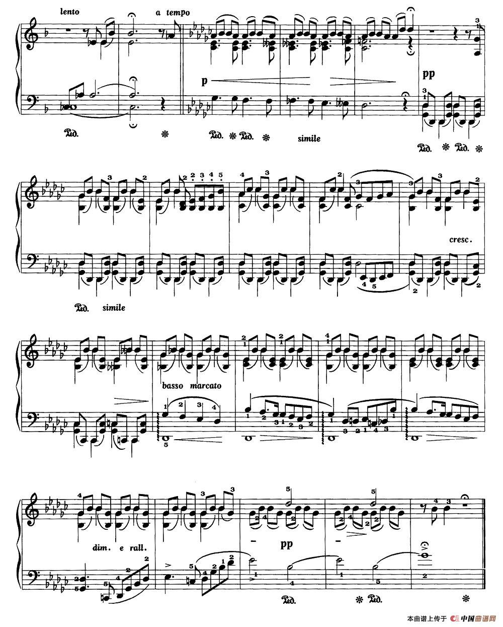 夜曲钢琴谱