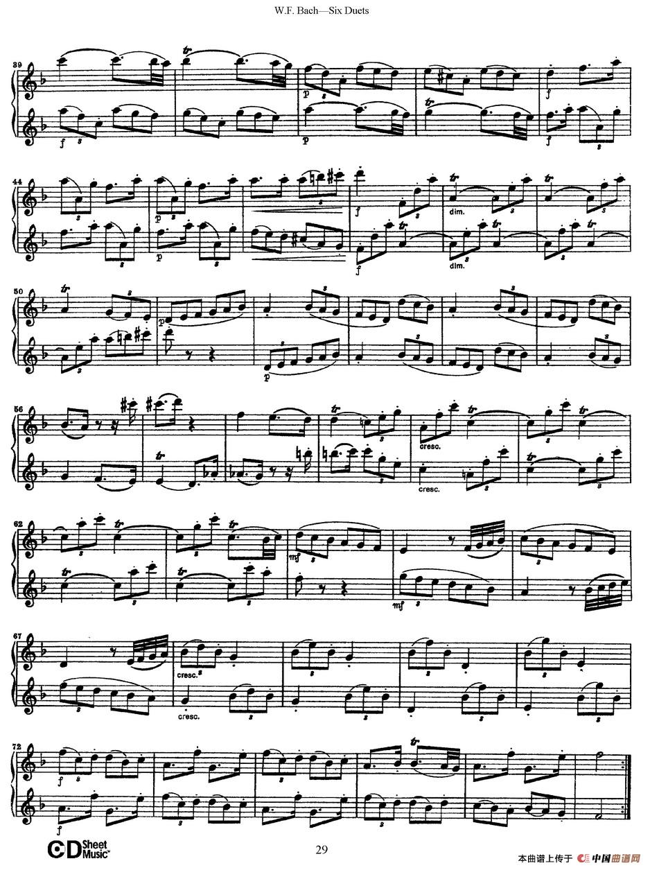 Six Duets（6首二重奏）（4）萨克斯谱