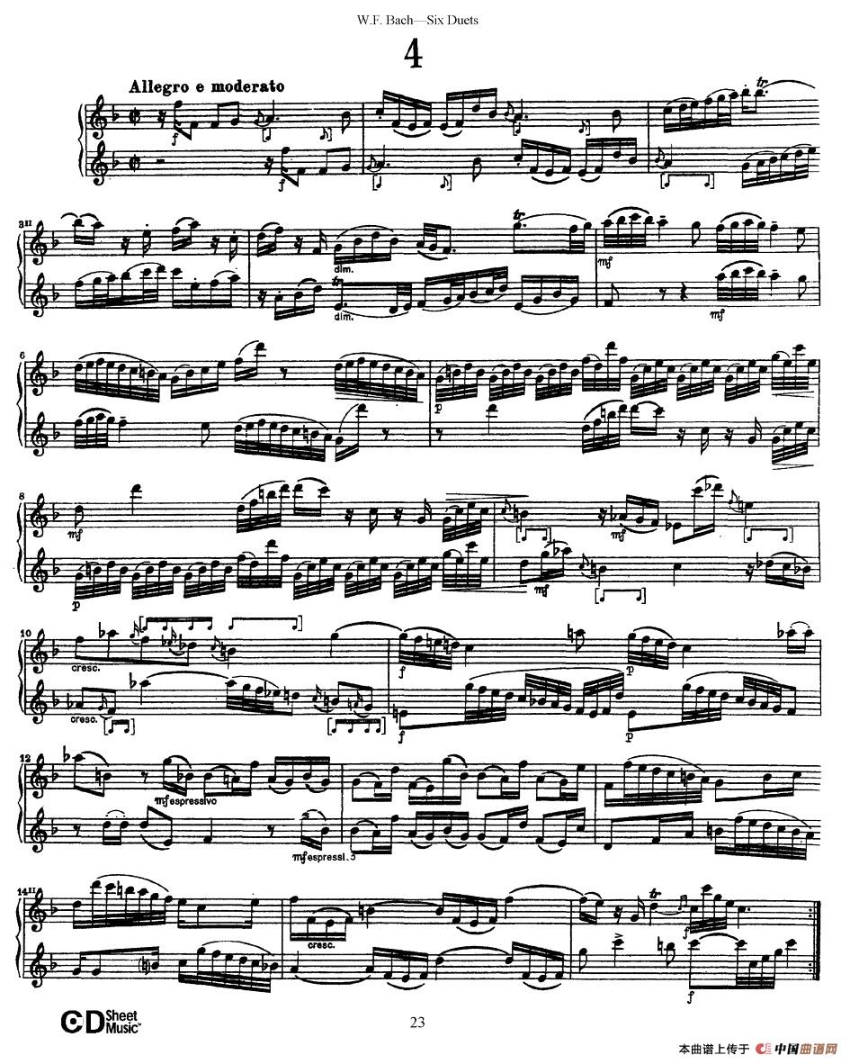 Six Duets（6首二重奏）（4）萨克斯谱