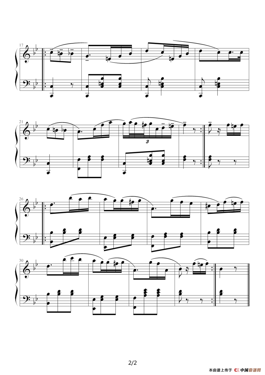 梦幻圆舞曲钢琴谱
