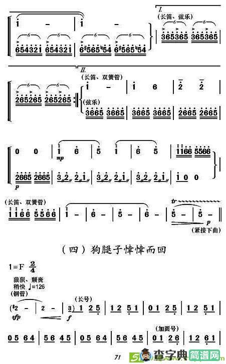 现代舞剧《白毛女》全剧主旋律乐谱之第三场 要报仇简谱
