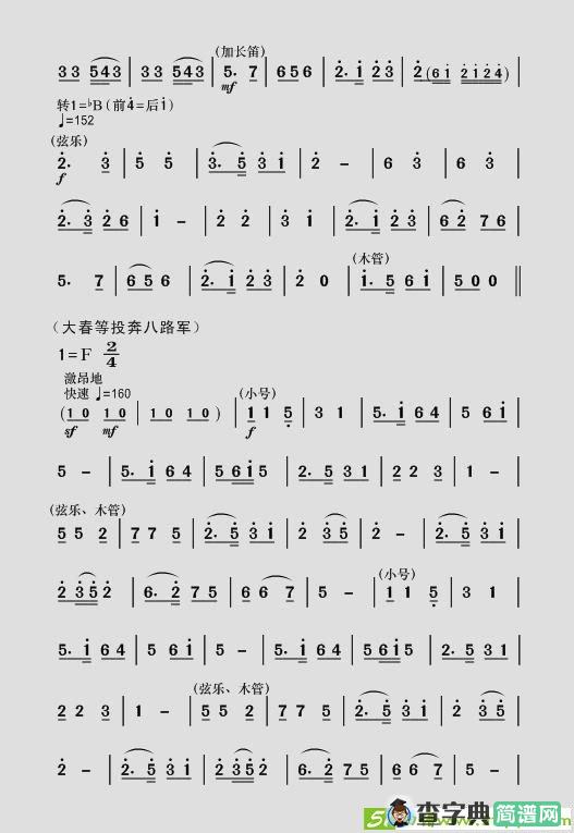 现代舞剧《白毛女》全剧主旋律乐谱之第一场 深仇大恨简谱